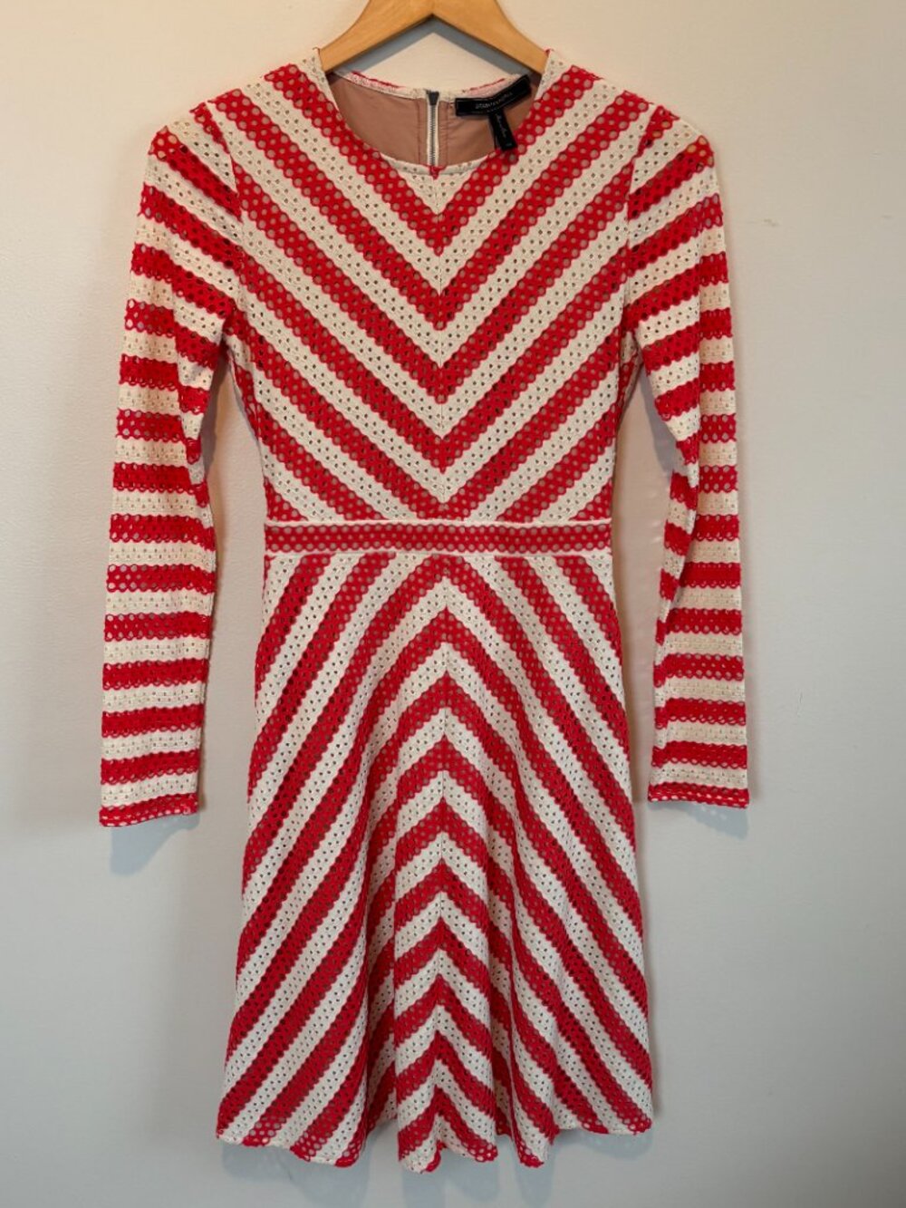 BCBG MaxAzria Orange & White Eyelet Kristina Dress | NWT | XS